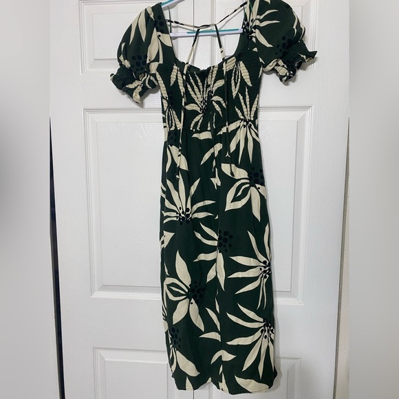 Audrey Parks + Francesca Floral Green and Cream Women's Dress size XS - Picture 2 of 4